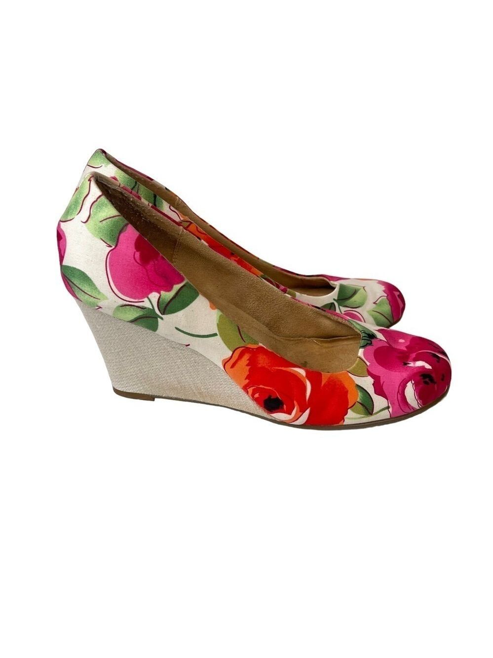 A2 by Aerosoles Plumberry Floral Wedge Heels Size 9.5 Romanticcore Spring